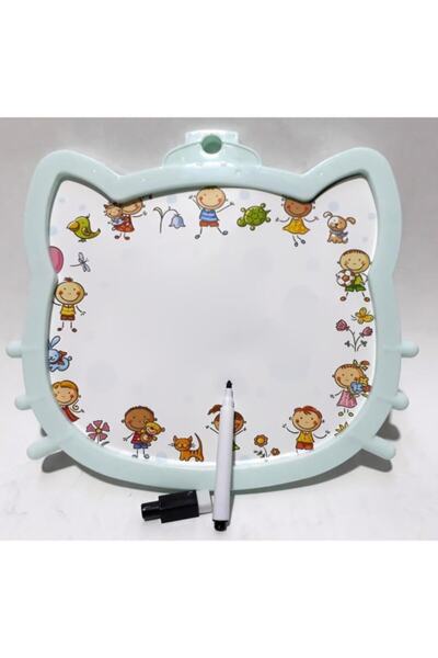 İstoç Türk Hello Kitty İki Yüzlü 27x24cm Ebatında Özel Kalemli Yazı Tahtası S...