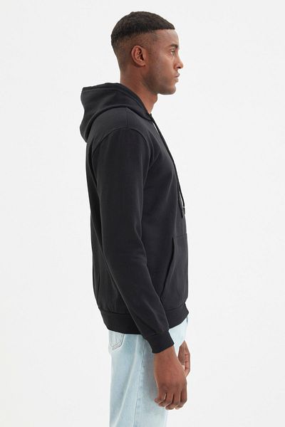 Trendyol Collection Hooded Black SWeatshirt - Regular Cut TMNAW21sw1207