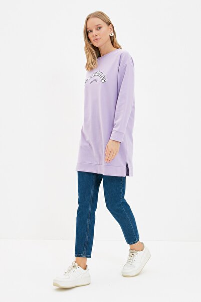 Trendyol Modest Sweatshirt - Purple - Regular