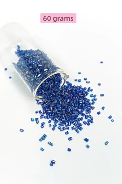 Mestore Cut Glass Beads 2mm - 60 Grams - Dark Blue - Bnc392