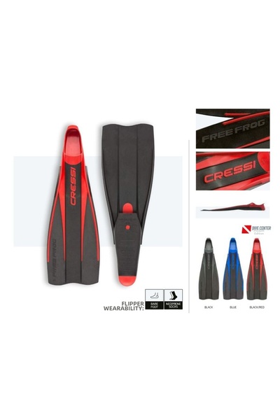 Cressi Free Frog Diving Fins Blue - 37 - 38