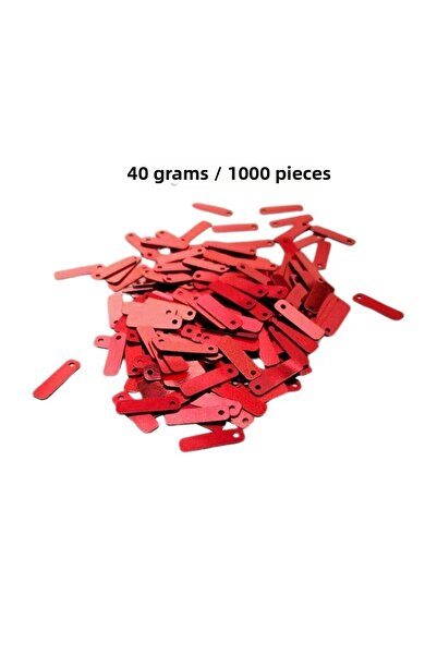 Generic Brand أحمر 15 × 5 مم دانتيل تطريز كتابة خلخال فستان سهرة قطع ليزر 100...