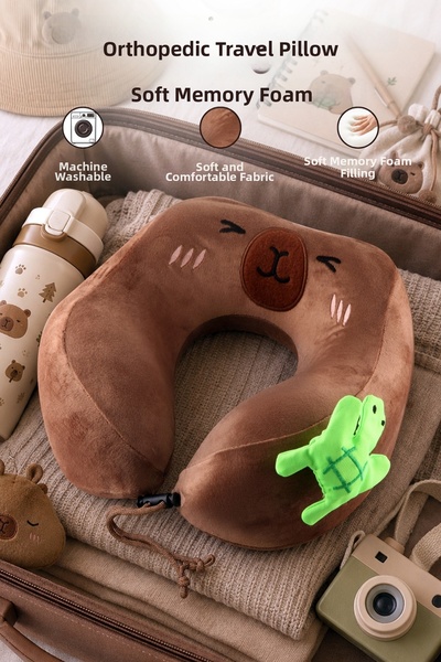 Nandy Home Pernă de călătorie pentru gât CapyKids Model Ortopedic Visco