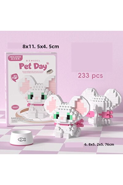 womi Pet Day Series Cute Cat No: 220 Block Building Block Figure