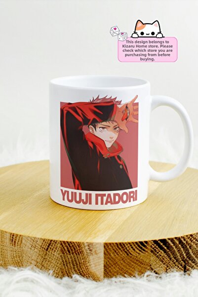 Kizaru Home Jujutsu Kaisen - كوب من البورسلين مطبوع بتصميم أنمي يوجي إيتادوري