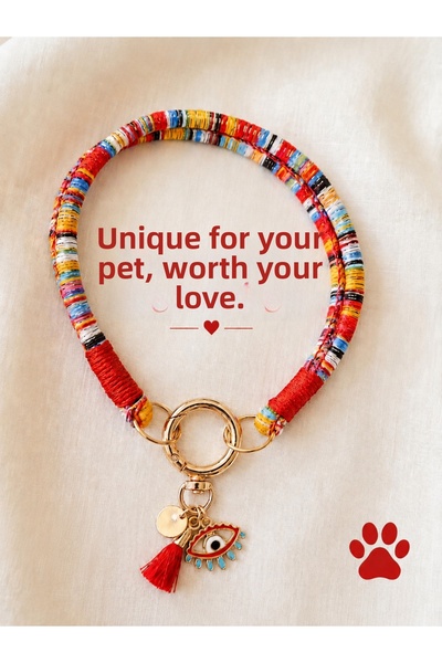 EL YAPIMI Colorful Cat and Dog Collar – Special Design Pet Accessory with Evi...