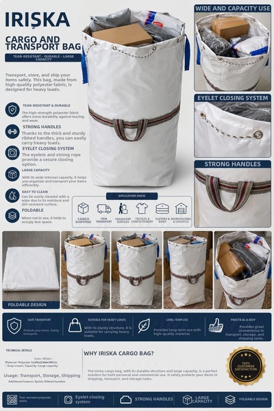 irişka House Moving Sack Cargo Packing Sack Transport Sack 48X36X92