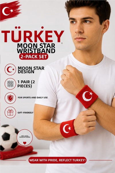 GAZELMANYA Turkey Bracelet 2 Pieces Moon Star Bracelet National Team Bracelet...