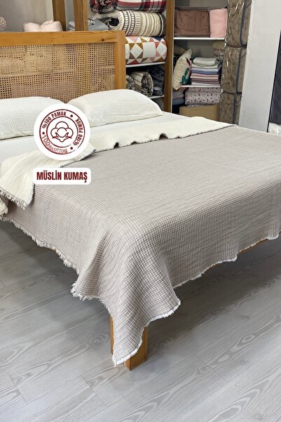 sutra 8 Layers Cotton Muslin Fabric Single Quilt - Bedspread - Pike