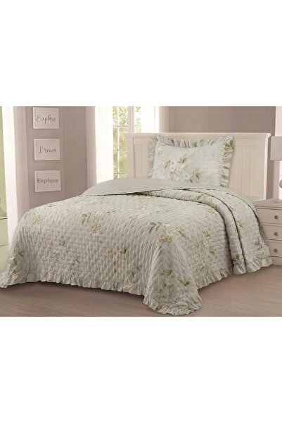 Ahsela Home Luxury Patterned Single Bedspread Set 180X220 cm – Ruffled Muslin...
