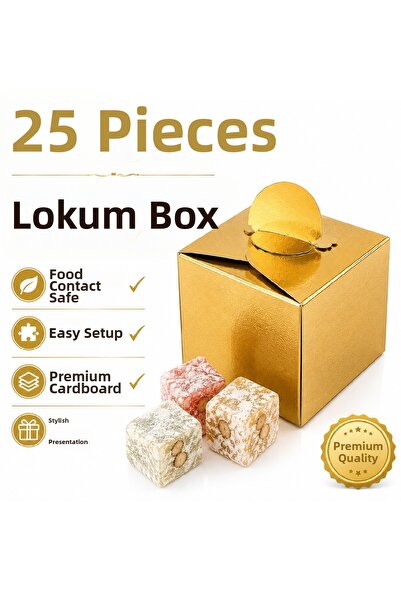 Bkmc 25 Pieces Gold Silver Turkish Delight Box |   Promise Engagement Wedding...