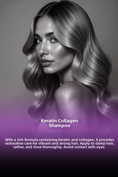 VA COSMETİC شامبو الكيراتين والكولاجين 400 مل |   شامبو للعناية وإصلاح الشعر يحتوي على الكافيين ومستخلص اللافندر وفيتامين ب3