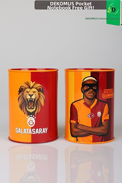 Galatasaray X Dekomus Licensed Small Size Piggy Bank Victor Osimhen and Aslan...