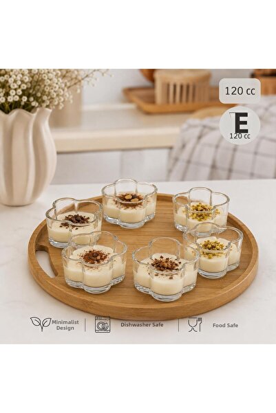 MODA OZY Set of 6 Glass Pudding Dessert Ice Cream Breakfast Bowls, Snack Bowl...