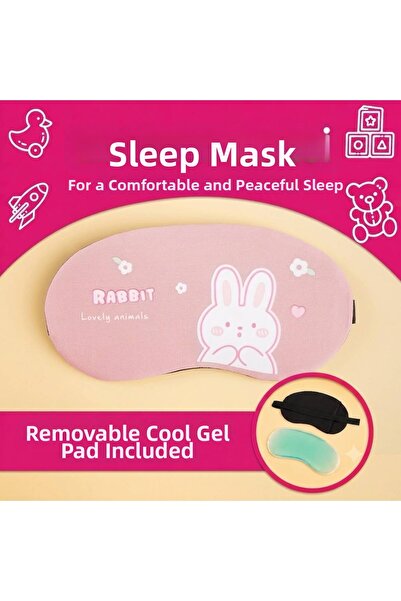 BABUN Children's Adult Sleep Mask Animal Patterned Attachable Cold Gel Pad Ey...