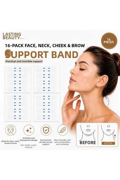 lasting beauty 16 Pieces of Transparent Face Lift, Neck, Eyebrow, and Tighten...