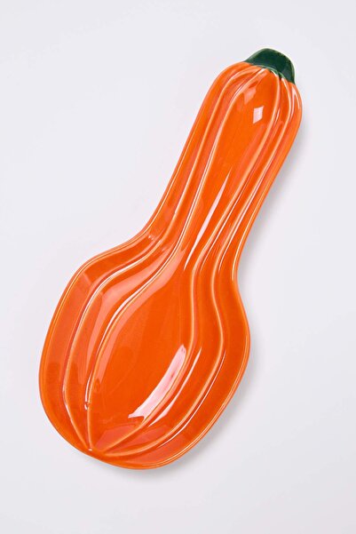 TRENDYOLMİLLA HOME Pumpkin Shaped Porcelain Spoon Holder, 26 cm Tall, Tphaw27...