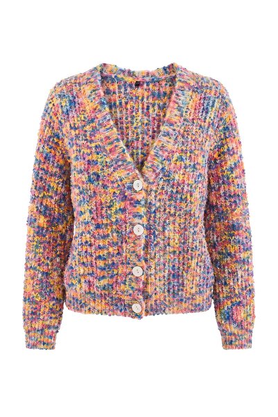 Trendyol Collection Ecru Soft Textured Gradient Yarn Knitwear Cardigan Twoaw2...