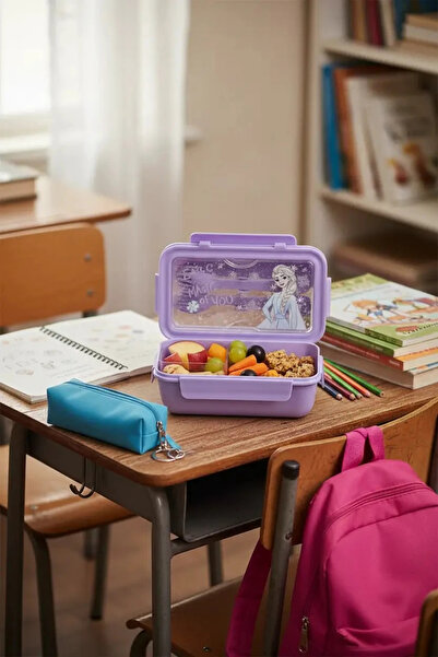 Miniso Disney Karlar Ülkesi Lisanslı Yemek Kabı (1100ml) - Mor