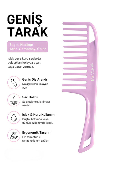 ELSA Επαγγελματική χτένα μαλλιών ευρείας επιφάνειας 0345 – Εύκολο ξεμπλέξιμο,...