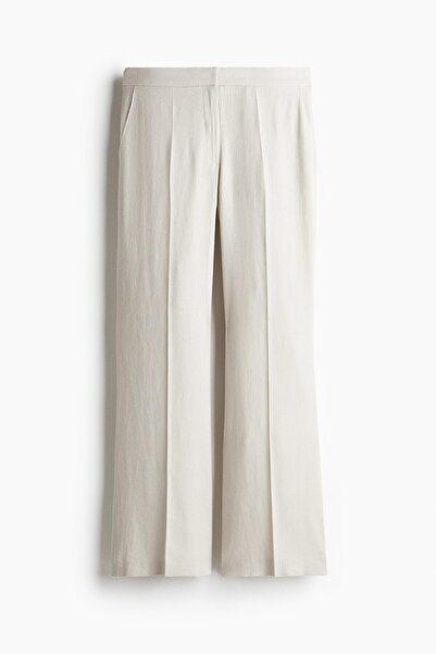 H&M Keten Karışımlı Çizme Paça Pantolon