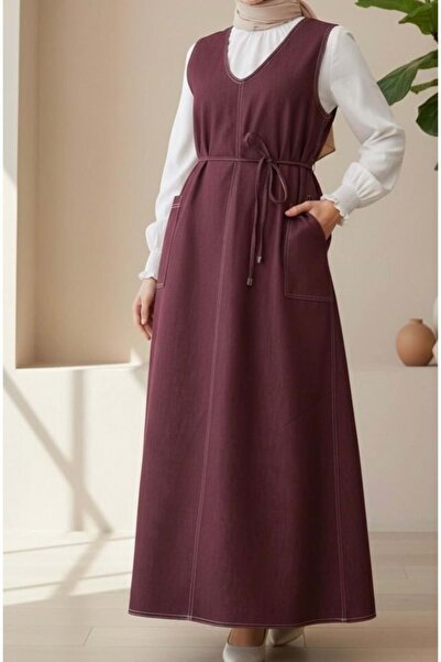 Rita 26Y61624 JİLE ELBİSE BELİ BAĞLAMALI İKİ CEPLİ MÜRDÜM