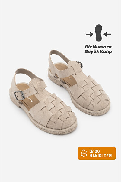 Marjin Γυναικεία πέδιλα καθημερινά από γνήσιο δέρμα με λουράκι στον αστράγαλο...