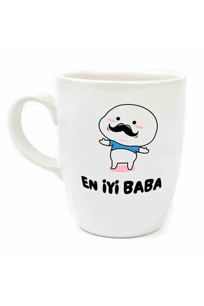 PALTO TASARIM Cream Colored Best Oval Mug for Dad - Gift Ceramic Mug