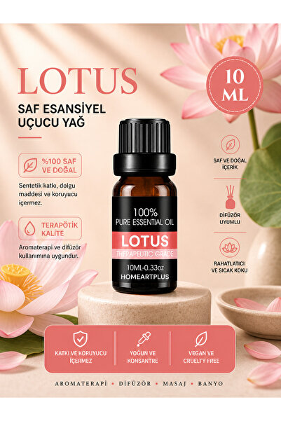 homeartplus Lotus Esansiyel Uçucu Koku Yağı Difüzör Esansı Buhurdanlık Yağı V...