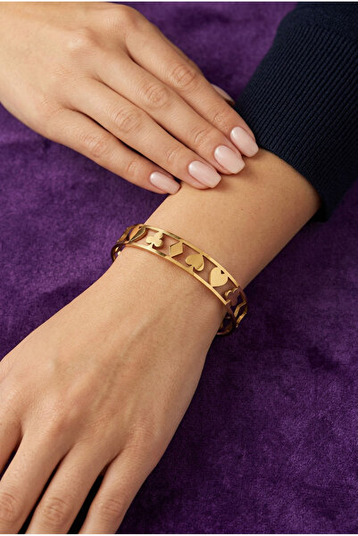 Begondio Minimalist Italian Style Laser Engraved Women's Cuff Bracelet