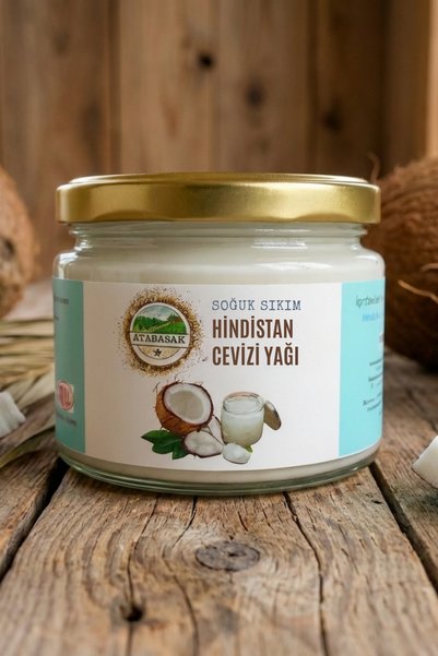 ATABAŞAK Soğuk Sıkım Saf Hindistan Cevizi Yağı 330 ml