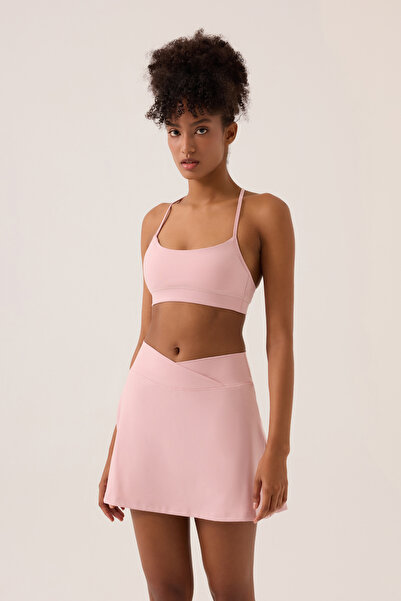 Los Ojos x Ece Pembe 2 Katmanlı Tenis Eteği Skort