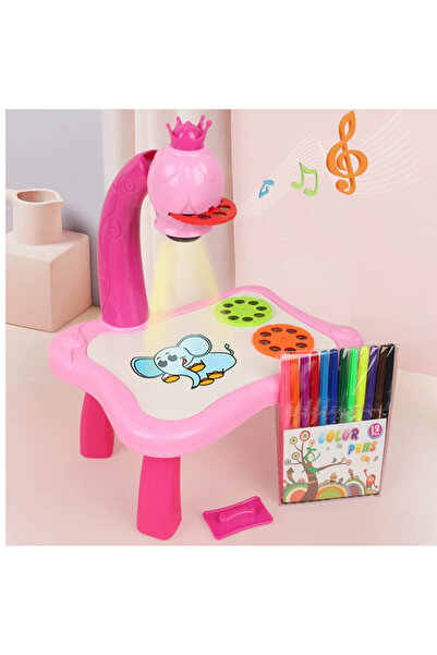 KIKIBEBE Projection Painting Machine With Music – Pink