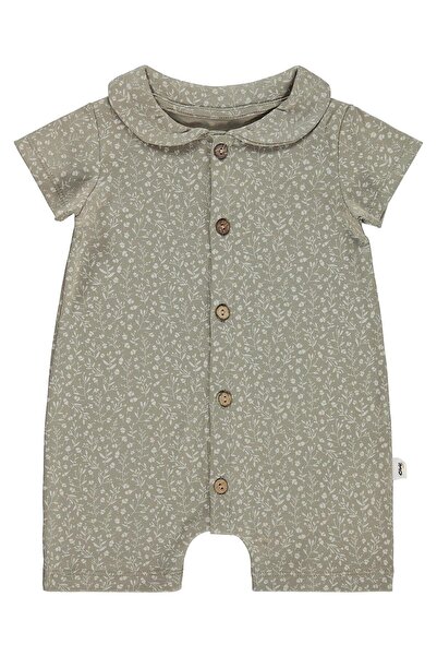 Civil Baby Çiçek Empirme 6-18 Ay Tulum - Bej