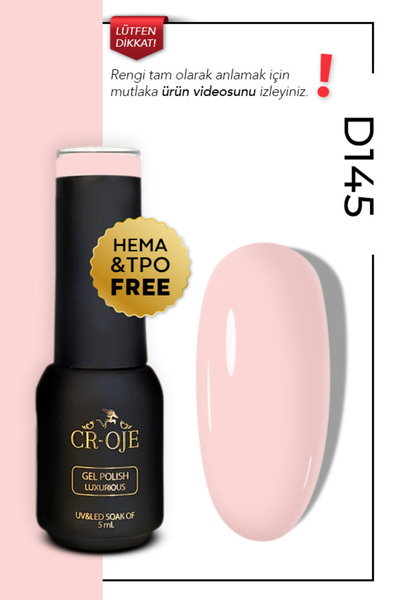 CROJE KALICI OJE Kalıcı Oje D145 - Pembe (5 ML)