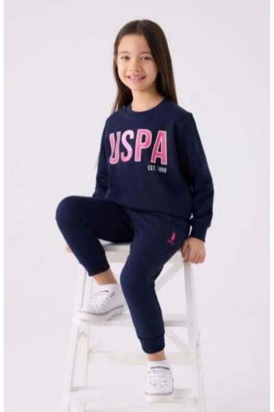 U.S. Polo Assn. طقم مكون من قطعتين مطبوع عليه Girl Young Uspa Est.1890 Gk5063...
