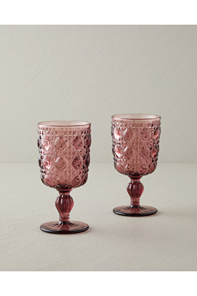 English Home Crysta Cam 2'li Kadeh 250 ml Pembe