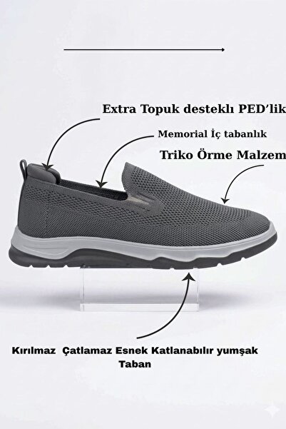 Moda Kadıköy Men's Fume Knitwear Aqua Summer Sneaker Shoes
