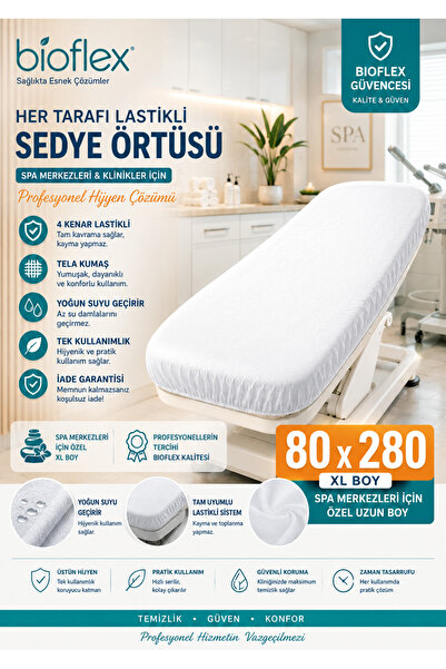 Owersea BİOFLEX XL 100 adet sedye örtüsü büyük XL 80*280 özel ölçü battal boy