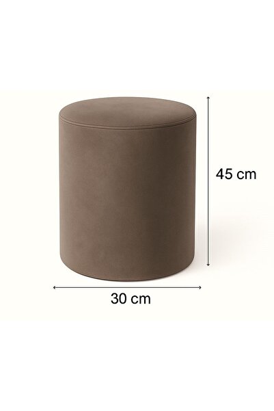 Armegeda Yuvarlak Puf Babyface Kahve 04 - Modern Dekoratif Oturma Pufu Rahat ...