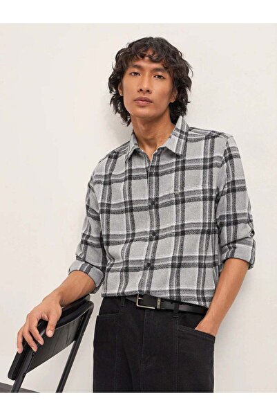 The Bear House Men's long Sleeve Shirt, breathable, soft comfort Fabric