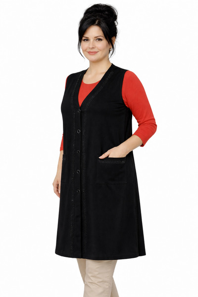 Mutlu City Women's Simple Pattern Combed Cotton Long Vest for Middle-Aged and...
