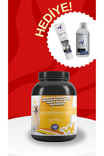WhiteVeterinay Tahılsız Yetişkin Köpekler Için Somonlu Köpek Maması 1.5 Kg (B...