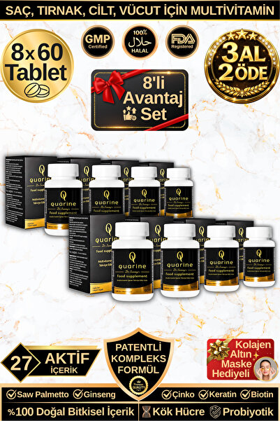 Dr.Sammy's Quarine Hair, Nail, Skin and Body Vitamin - 8-Piece Advantage Set ...