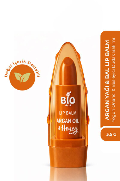 Bio Asia Argan Yağı & Bal & Aloe Vera Lip Balm – Yoğun Onarım Etkili Doğal Du...