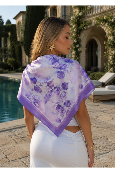 tarzınısec Alege-ți stilul: Eșarfă/Bandana cu model lavandă 70x70 cm