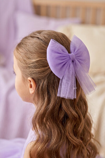 Luludy Kids Lila Tül Kız Çocuk Klips Toka