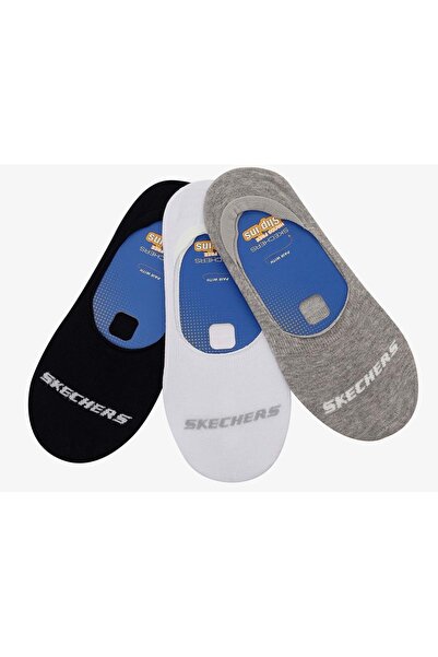 SKECHERS S2520313 U Liner No Show 3 Pack 3 قطع جوارب للجنسين باللون الأبيض