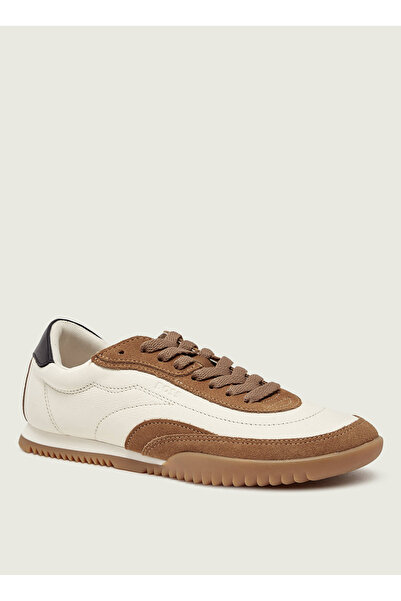 BOSS Açık Bej Kadın Deri Sneaker Carlynn_Lowp_ltsd