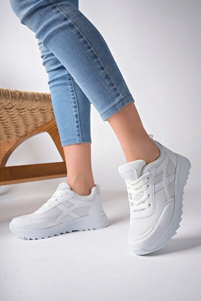 Ayakkabı Vakti Pantofi sport casual pentru femei cu toc cu pană joasă